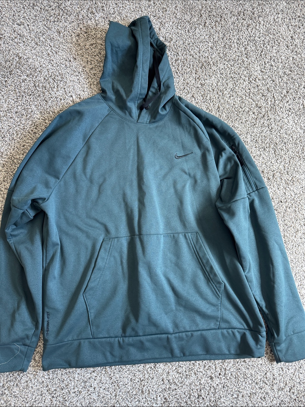 Nike Teal Green Therma-Fit Hooded Pullover